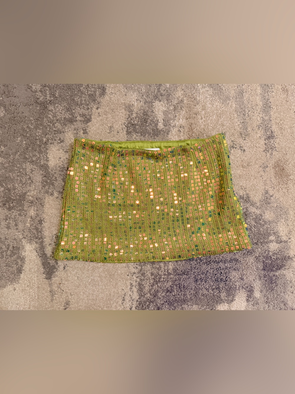 Princess Polly Green Sequin Mini Skirt